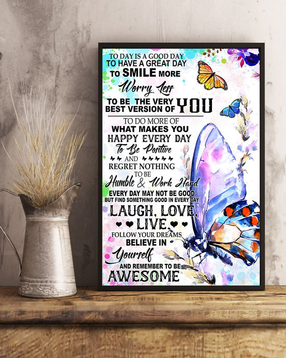 Memorial Gift To Heaven - Today Is A Good Day Vertical Canvas And Poster | Wall Decor Visual Art