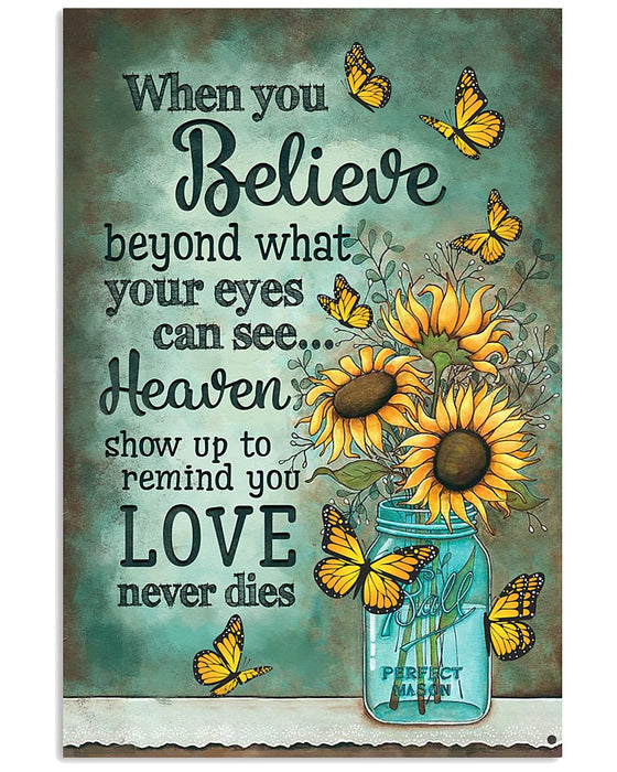 Memorial Gift To Heaven - When You Believe Vertical Canvas And Poster | Wall Decor Visual Art