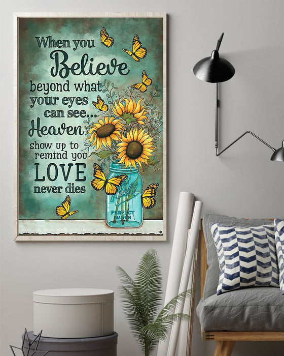 Memorial Gift To Heaven - When You Believe Vertical Canvas And Poster | Wall Decor Visual Art