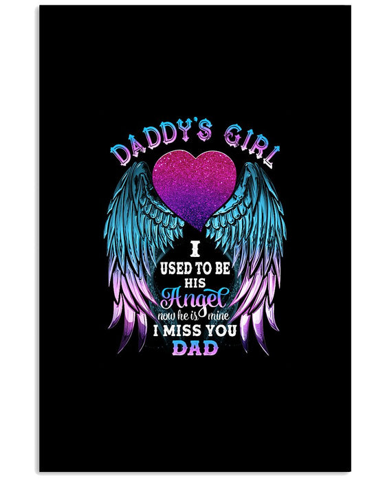 Memorial Gift To Heaven - I Miss You Dad Vertical Canvas And Poster | Wall Decor Visual Art