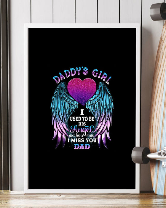 Memorial Gift To Heaven - I Miss You Dad Vertical Canvas And Poster | Wall Decor Visual Art