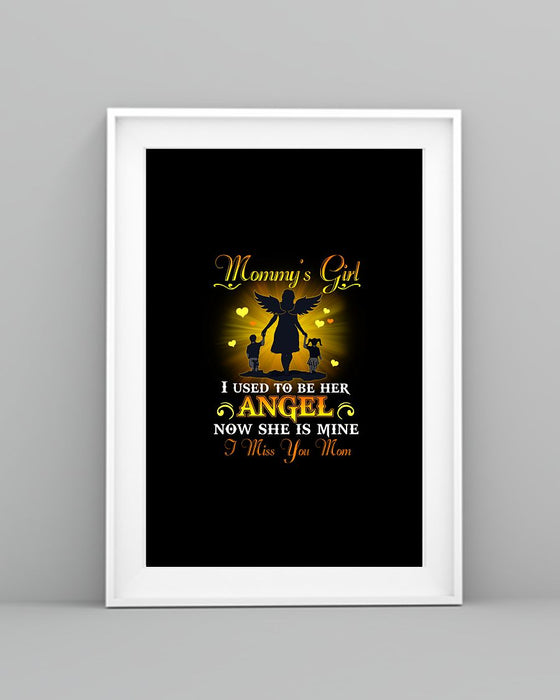 Memorial Gift To Heaven - Mommys Girl Vertical Canvas And Poster | Wall Decor Visual Art