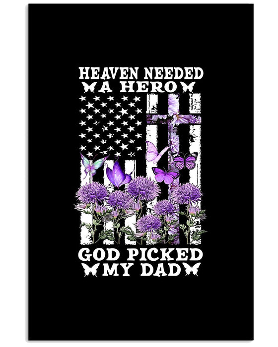 Memorial Gift To Heaven - Heaven Needed A Hero Vertical Canvas And Poster | Wall Decor Visual Art