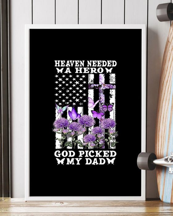 Memorial Gift To Heaven - Heaven Needed A Hero Vertical Canvas And Poster | Wall Decor Visual Art