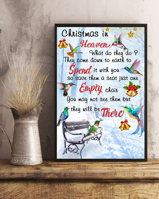 Memorial Gift To Heaven - Christmas In Heaven Vertical Canvas And Poster | Wall Decor Visual Art