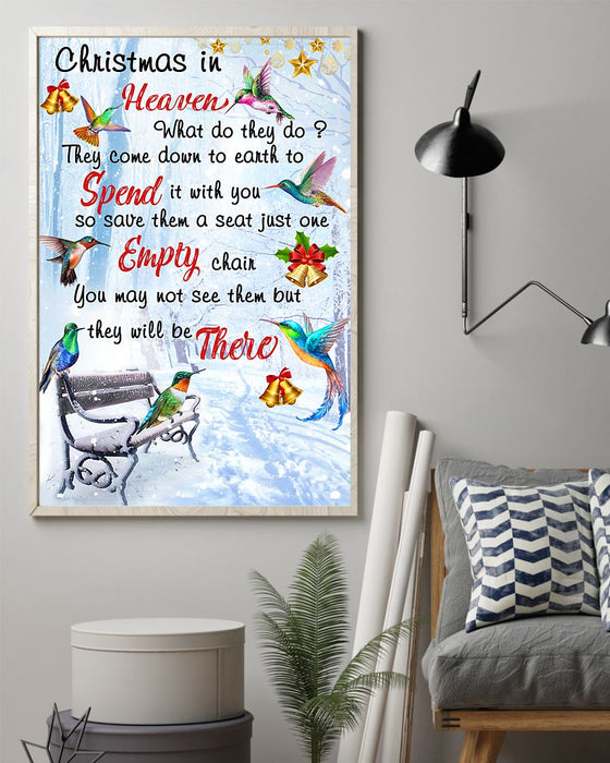 Memorial Gift To Heaven - Christmas In Heaven Vertical Canvas And Poster | Wall Decor Visual Art