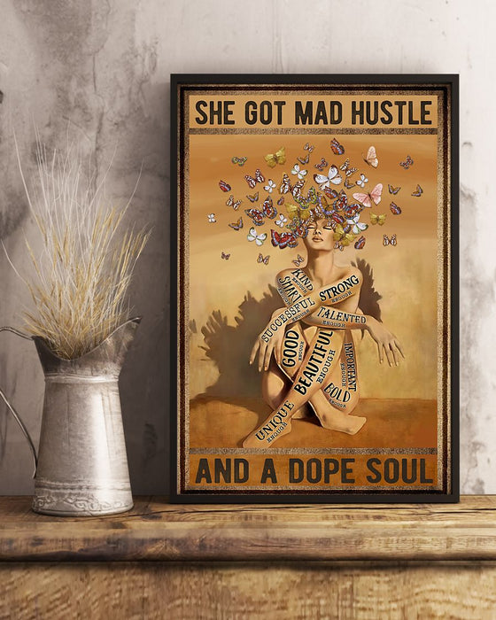 Memorial Gift To Heaven - She Got Mad Hustle Vertical Canvas And Poster | Wall Decor Visual Art