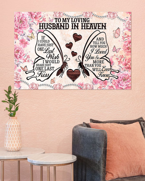 Memorial Gift To Heaven - To My Loving Husband In Heaven L Horizontal Canvas And Poster | Wall Decor Visual Art