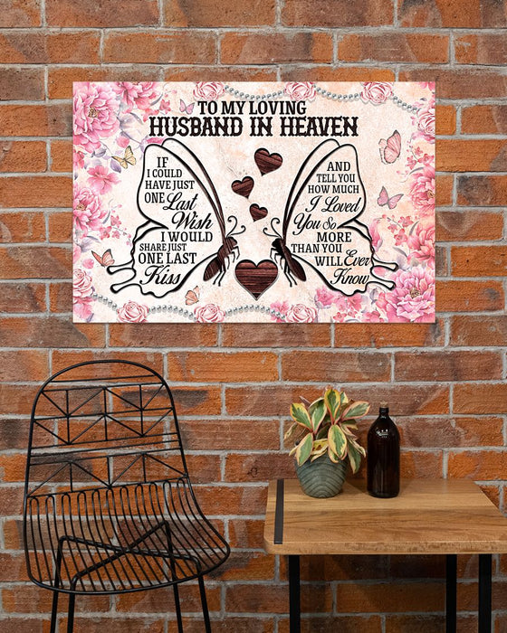 Memorial Gift To Heaven - To My Loving Husband In Heaven L Horizontal Canvas And Poster | Wall Decor Visual Art