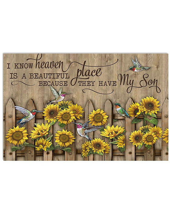 Memorial Gift To Heaven - My Son Horizontal Canvas And Poster | Wall Decor Visual Art