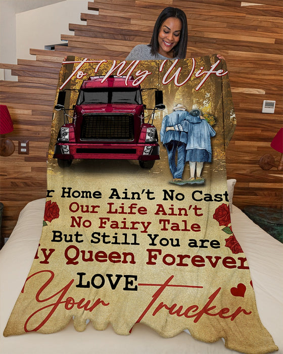 Trucker's Wife Premium Fleece Blanket