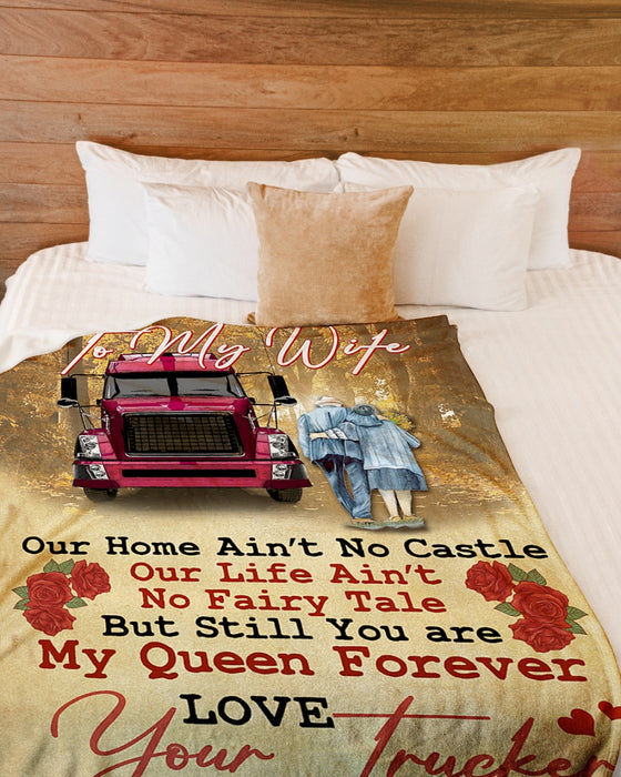 Trucker's Wife Premium Fleece Blanket