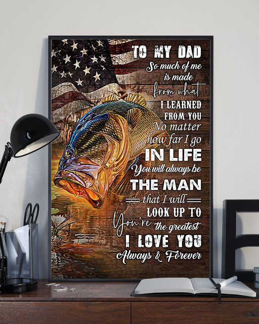 Fishing To My Dad - You're The Greatest I Love Vertical Canvas And Poster | Wall Decor Visual Art