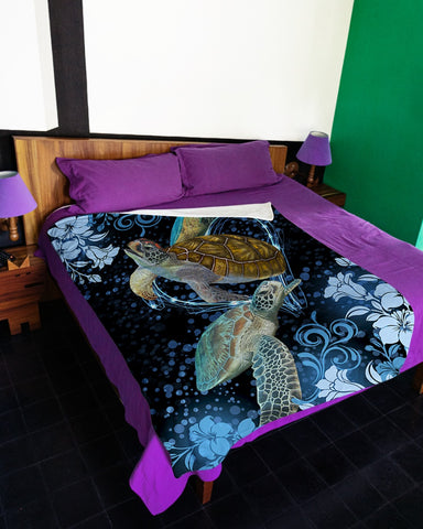 I Love Beautiful Turtles Fleece Blanket | Gift For Turtles Lover