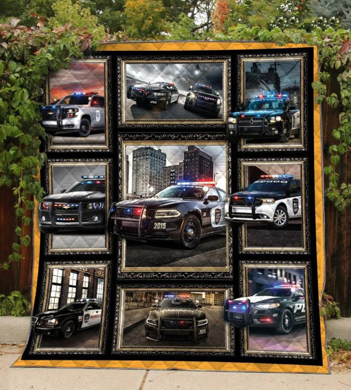 Police Car Gift Fleece Blanket