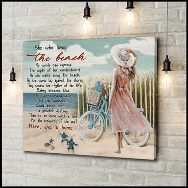She Who Loves The Beach Turtle Poster Canvas Gift For Family Friends  1608350365772.jpg