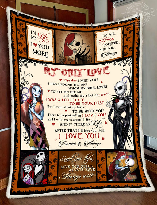 Nightmare My Only Love, Blanket, Halloween Gift, Gift For Couple, Birthday Gift 1608535465547.jpg