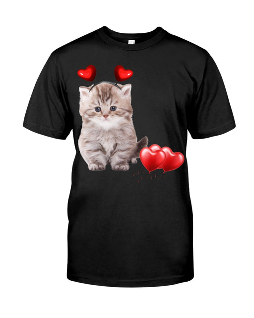 Cat So Cute Hearts T-Shirt Hoodie - Valentine Gift 1610558684069.jpg