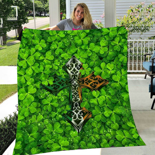 The Cross St Patrick's Day Like Quilt Blanket Birthday Gift Gift For Patrick s Day Family Gift Home Decor Bedding Couch Sofa Soft and Comfy Cozy 1614222860392.jpg