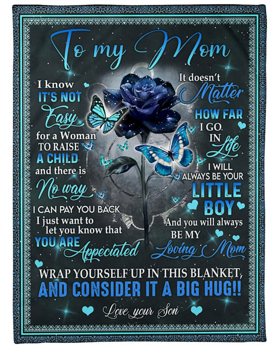 To My Mom You Will Always Be My Loving Mom Blanket Gift For Mom Gift For Birthday Mother s Day Family Home Decor Bedding Couch Sofa Soft And Comfy Cozy 1614530088295.jpg