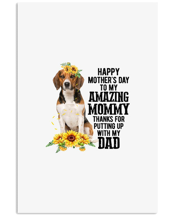 Download Sunflower Dog Mom Beagle 2 Canvas And Poster Meaningful Mother S Da Giftcustom