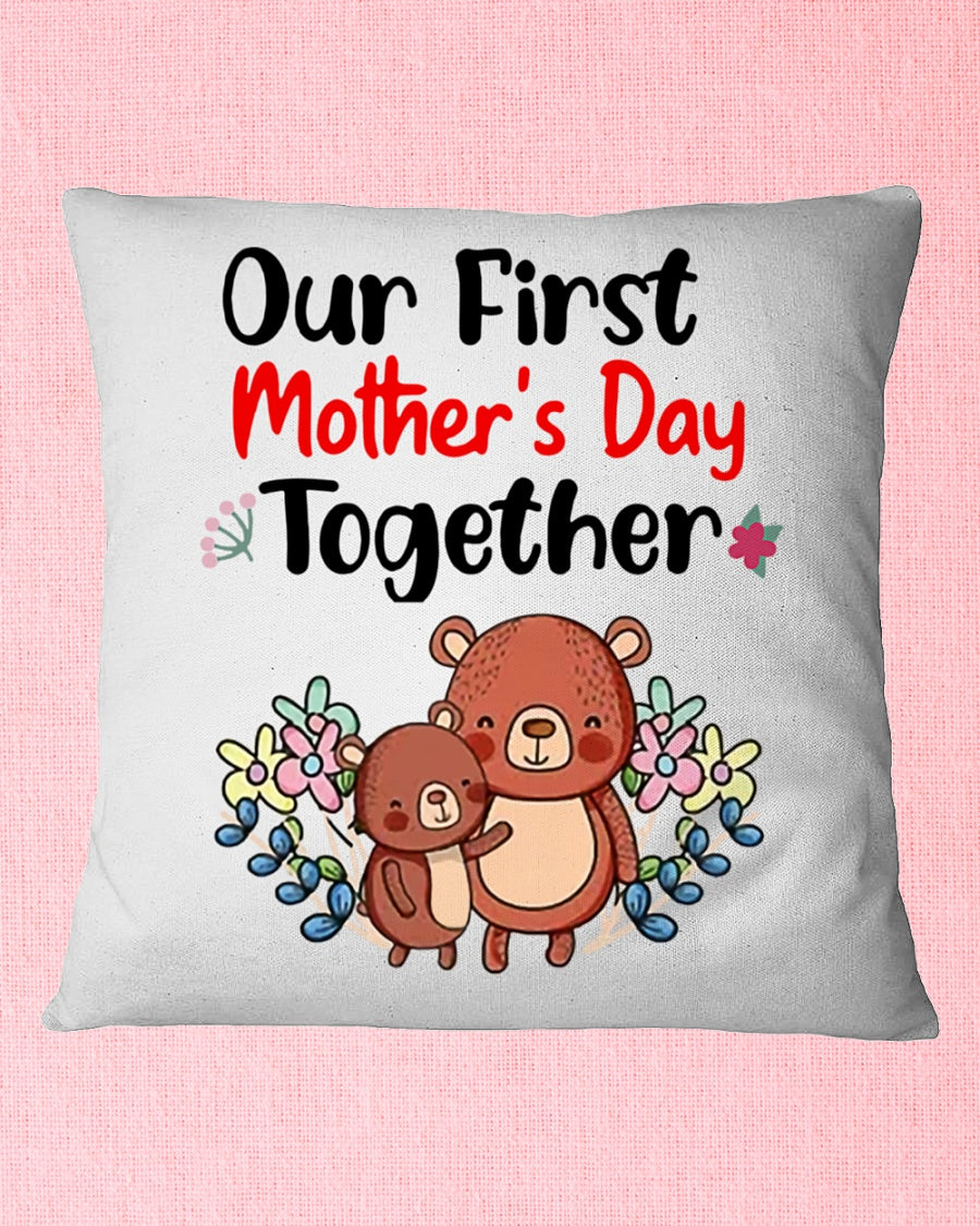 Our First Mother's Day Together Square Pillow, Happy 1st Mother's Day, Thank You Gifts For Mother’s Day, Best Mother’s Day Gift Ideas 1616522643476.jpg