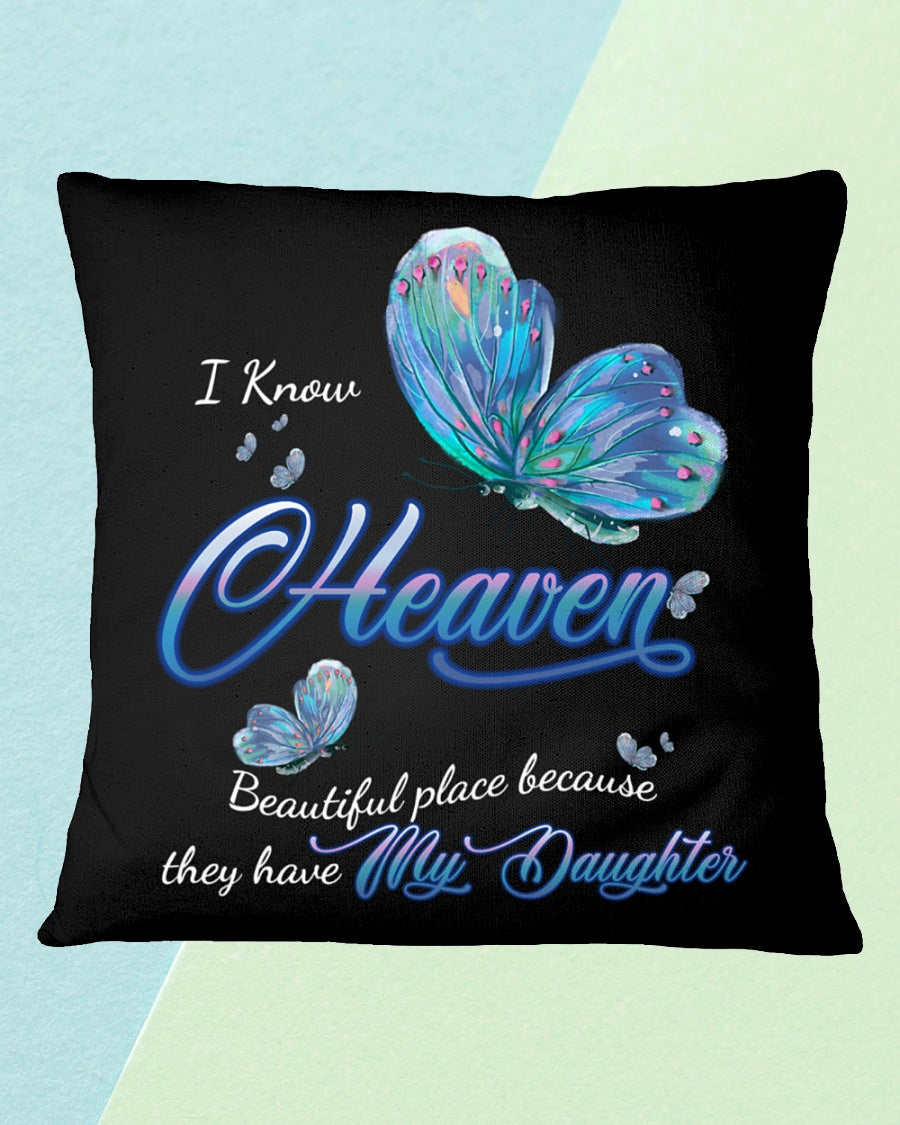 Heaven Daughter Square Pillow, Best Mother’s Day Gift Ideas, Mother's Day Gift For Mom, Thank You Gifts For Mother’s Day 1616522644108.jpg
