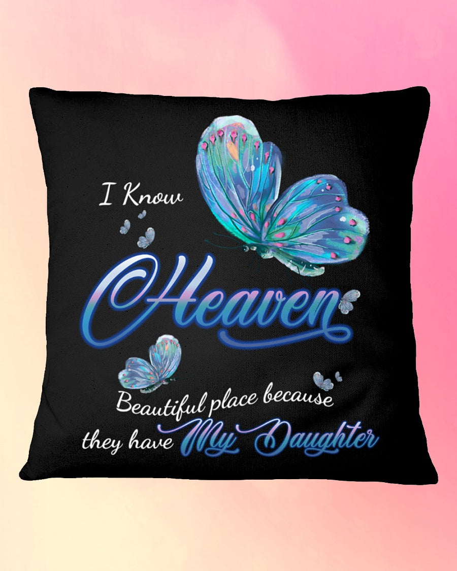 Heaven Daughter Square Pillow, Best Mother’s Day Gift Ideas, Mother's Day Gift For Mom, Thank You Gifts For Mother’s Day 1616522644992.jpg