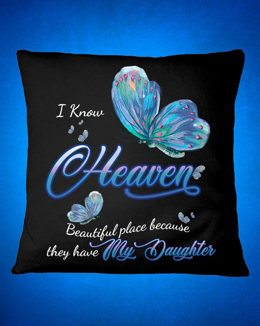 Heaven Daughter Square Pillow, Best Mother’s Day Gift Ideas, Mother's Day Gift For Mom, Thank You Gifts For Mother’s Day 1616522646370.jpg