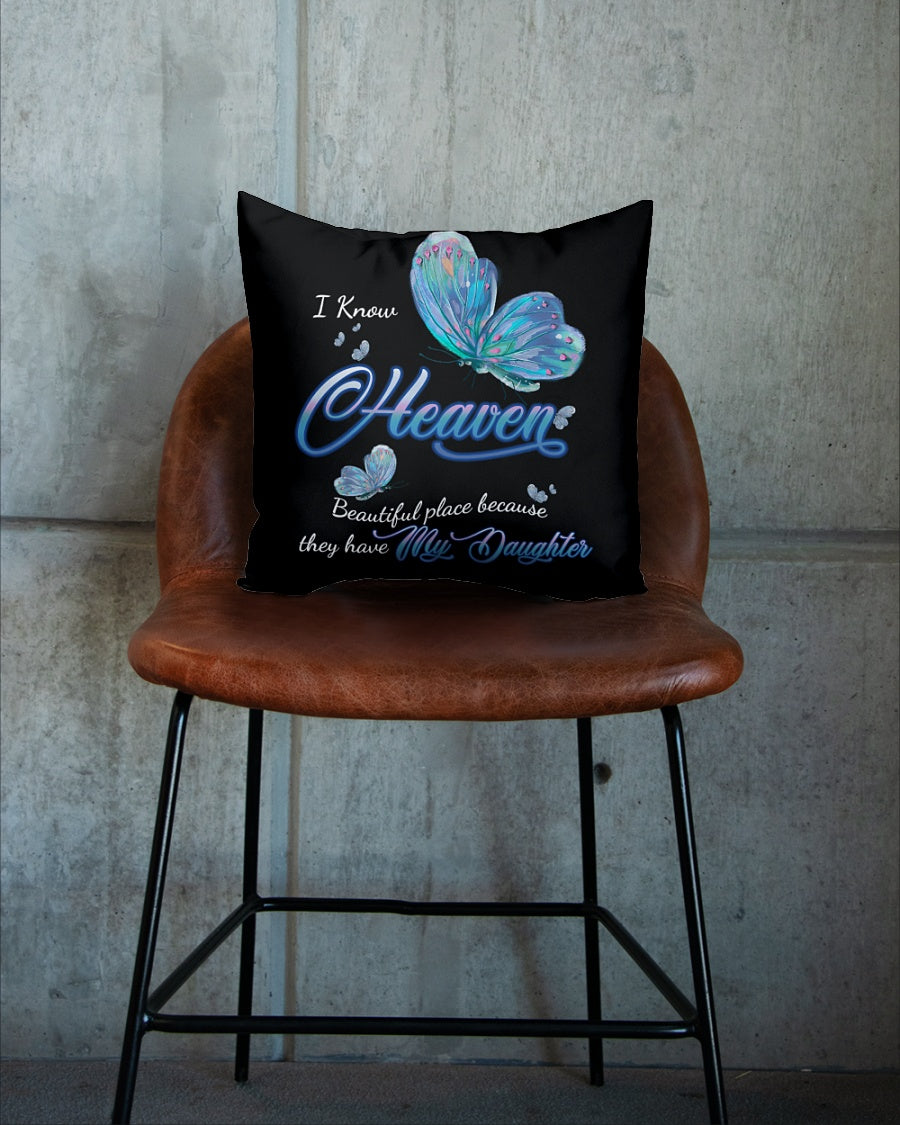 Heaven Daughter Square Pillow, Best Mother’s Day Gift Ideas, Mother's Day Gift For Mom, Thank You Gifts For Mother’s Day 1616522647121.jpg
