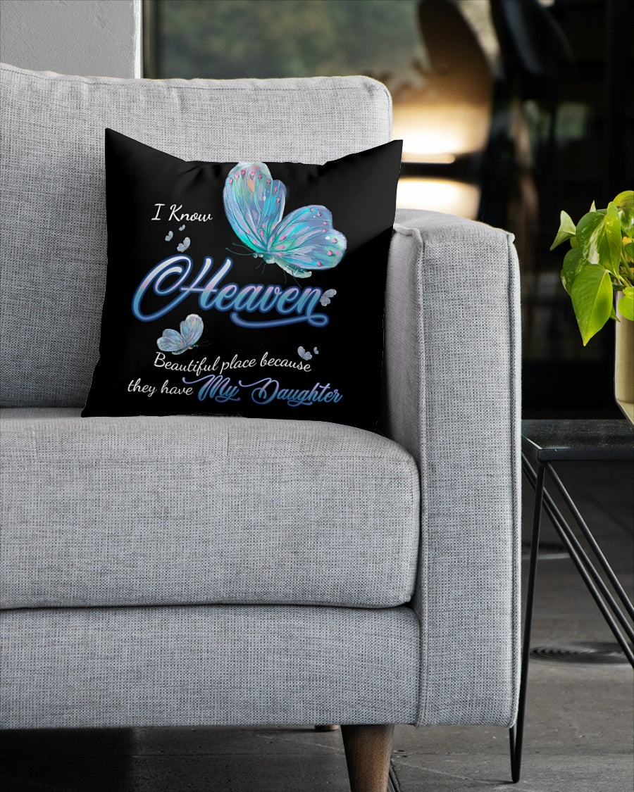 Heaven Daughter Square Pillow, Best Mother’s Day Gift Ideas, Mother's Day Gift For Mom, Thank You Gifts For Mother’s Day 1616522647873.jpg