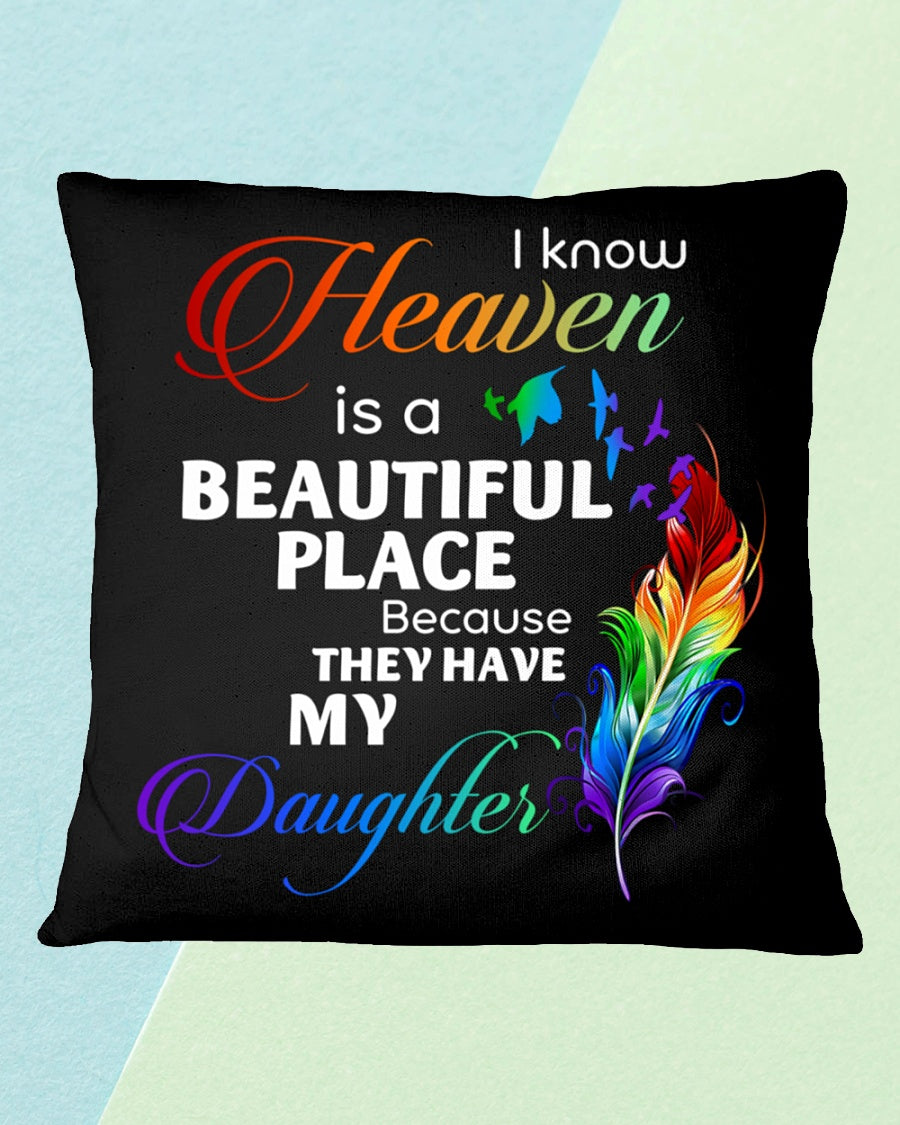 I Know Heaven Is A Beautiful Place, Square Pillow Best Mother s Day Gift Ideas, Thank You Gifts For Mother s Day 1616522660141.jpg