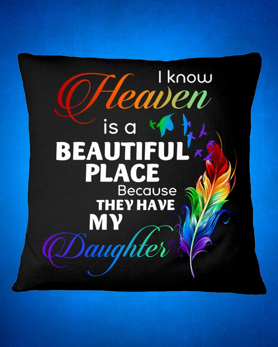 I Know Heaven Is A Beautiful Place, Square Pillow Best Mother s Day Gift Ideas, Thank You Gifts For Mother s Day 1616522664831.jpg