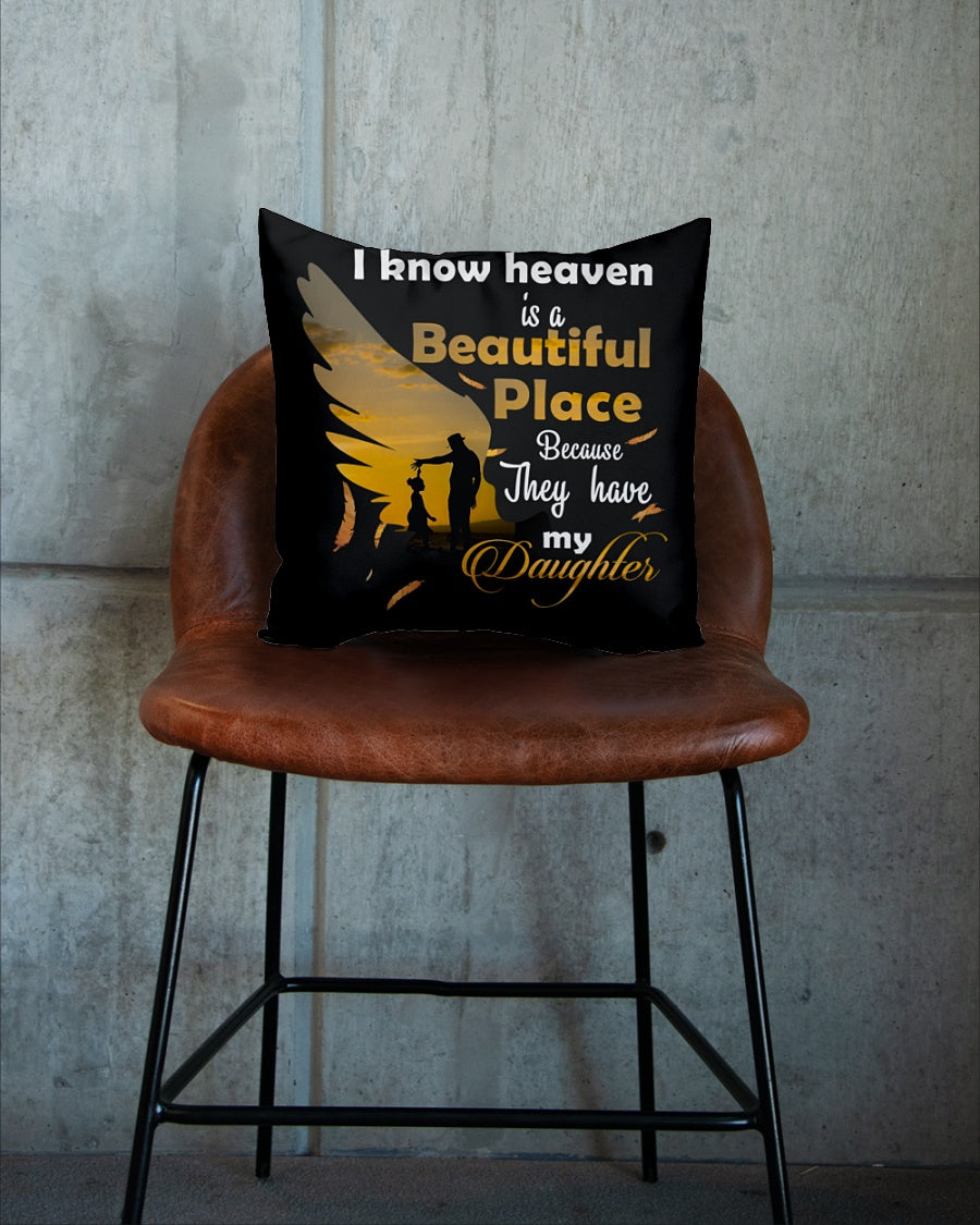 I Know Heaven Is A Beautiful Place Square Pillow, Best Mother’s Day Gift Ideas, Mother's Day Gift For Mom 1616522665067.jpg
