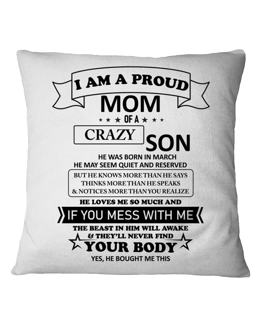 To My Mom From Son I Am proud Mom Square Pillow, Best Mother’s Day Gift Ideas, Thank You Gifts For Mother’s Day 1616522668694.jpg