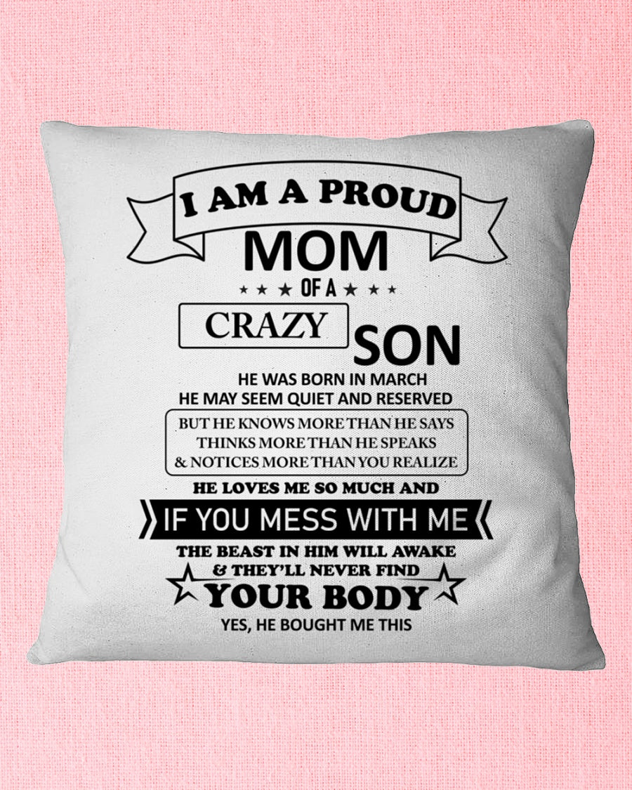 To My Mom From Son I Am proud Mom Square Pillow, Best Mother’s Day Gift Ideas, Thank You Gifts For Mother’s Day 1616522670008.jpg