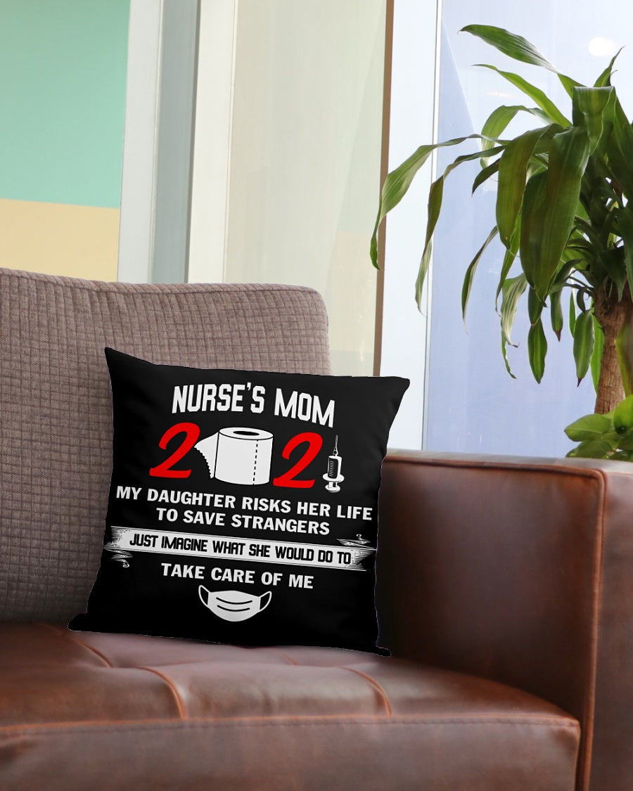 Nurses Mom Is Proud Of Her Daughter Square Pillow, Meaningful Mother’s Day Gift, Best Mother’s Day Gift Ideas, Thank You Gifts For Mother’s Day 1616607947720.jpg