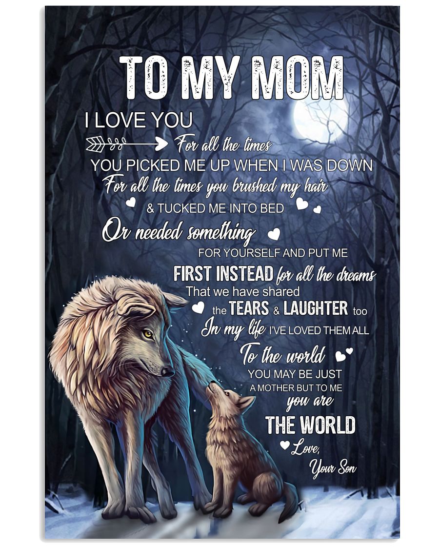 You're The World Canvas And Poster, Happy Mother’s Day Ideas, Mother’s Day Gift From Son To Mom, Warm Home Decor Wall Art Visual Art 1616608345939.jpg