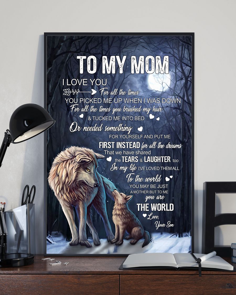You're The World Canvas And Poster, Happy Mother’s Day Ideas, Mother’s Day Gift From Son To Mom, Warm Home Decor Wall Art Visual Art 1616608346393.jpg