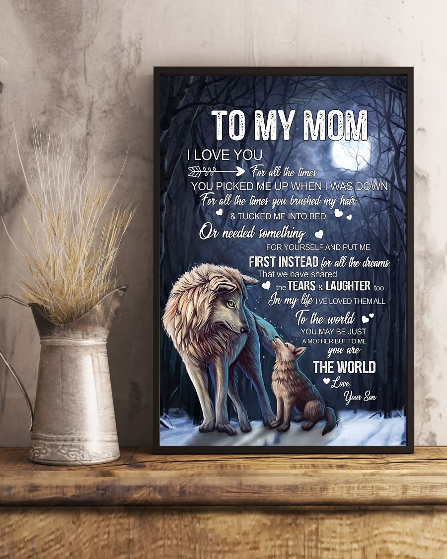 You're The World Canvas And Poster, Happy Mother’s Day Ideas, Mother’s Day Gift From Son To Mom, Warm Home Decor Wall Art Visual Art 1616608346647.jpg