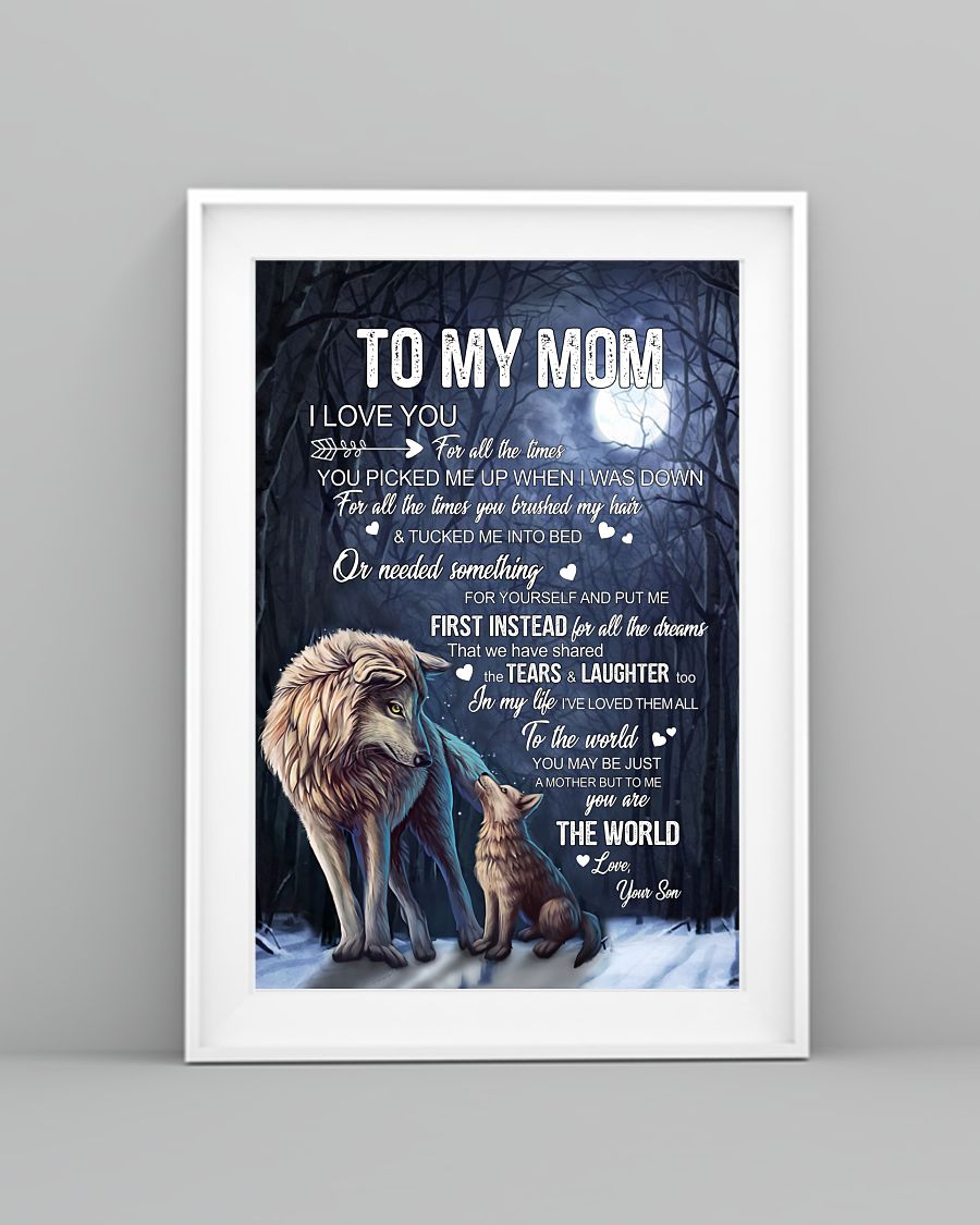 You're The World Canvas And Poster, Happy Mother’s Day Ideas, Mother’s Day Gift From Son To Mom, Warm Home Decor Wall Art Visual Art 1616608351601.jpg