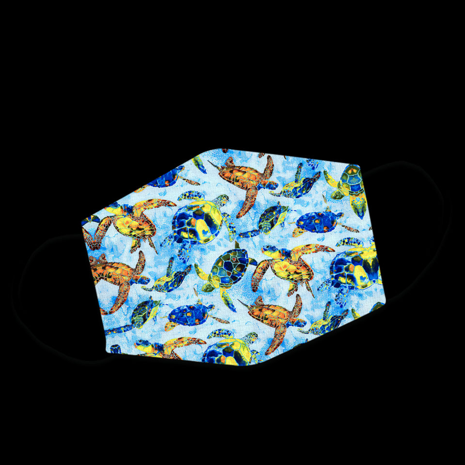 Blue And Yellow Sea Turtles Washable Cloth Mask 1617036280122.jpg