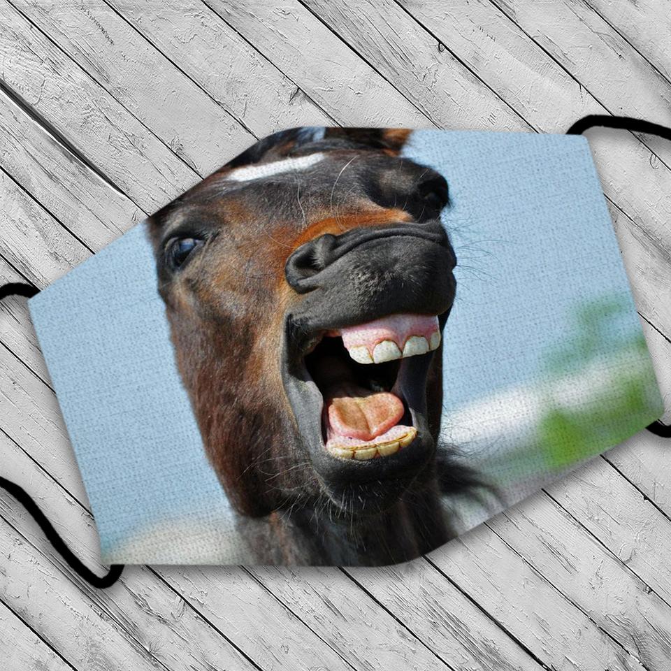 Funny Horse Teeth Washable Cloth Mask 1617036292806.jpg