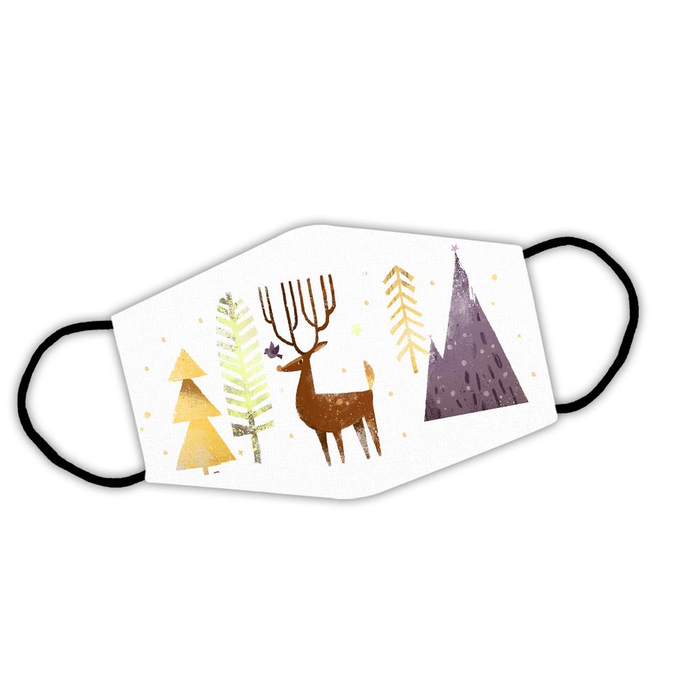 Reindeer Deer Pine Washable Cloth Mask 1617036309305.jpg