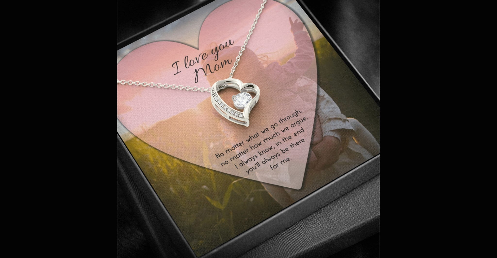 I Love You Mom No Matter What We Go Through, Necklace With Message Card, Mother's Day Gift For Mom, Best Mother’s Day Gift Ideas			 1617090070584.jpg