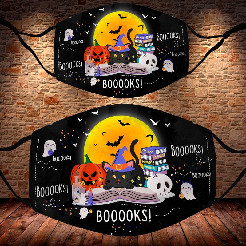 Boooooks Halloween Cloth Face Mask 1617560823166.jpg