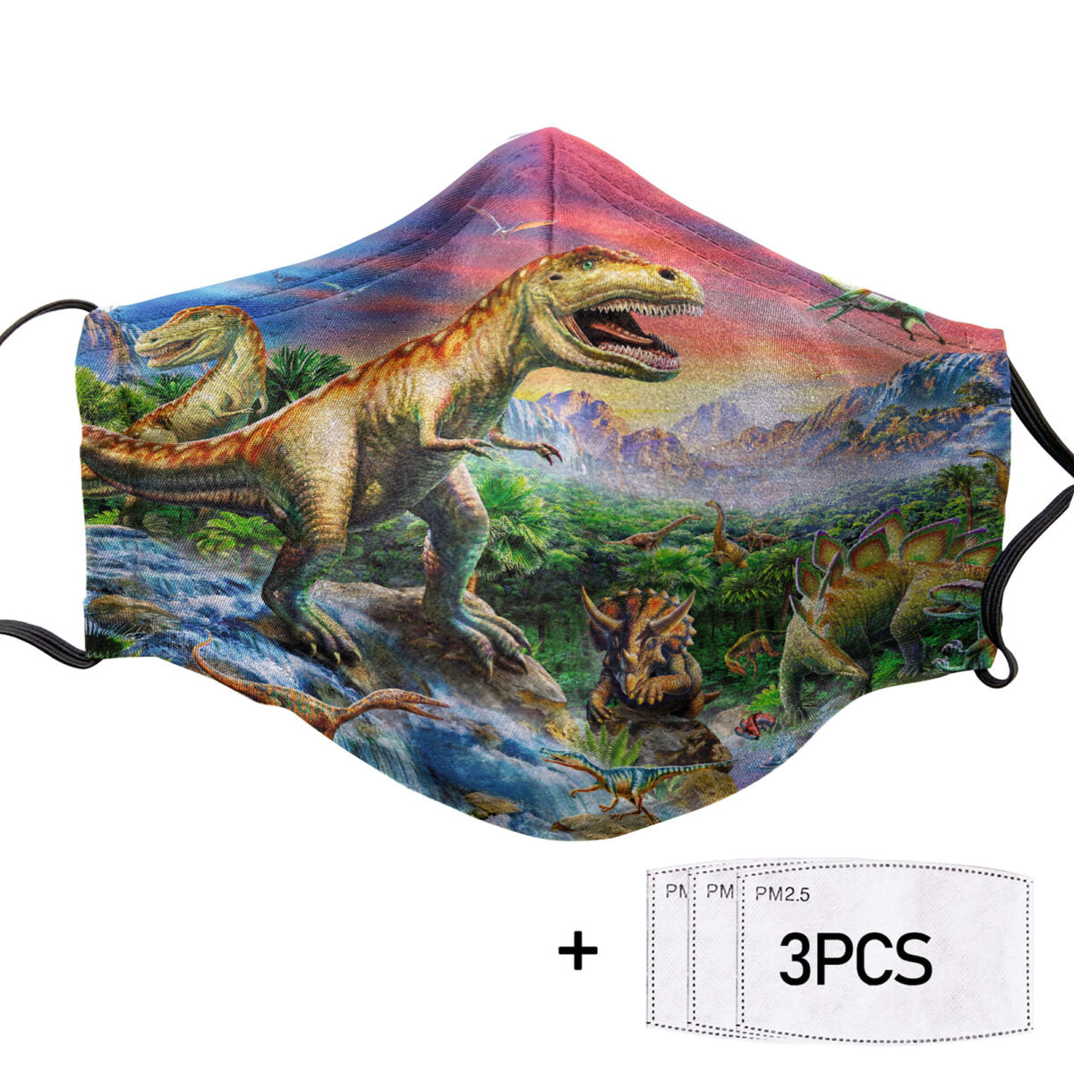 Love Dinosaurs Cloth Face Mask 1617560910061.jpg