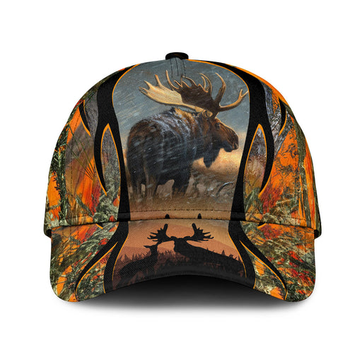 Love Moose Hunting Camo All Over Print Cap Classic Caps Curved, Classic Caps Birthday Gift 1620370727911.jpg