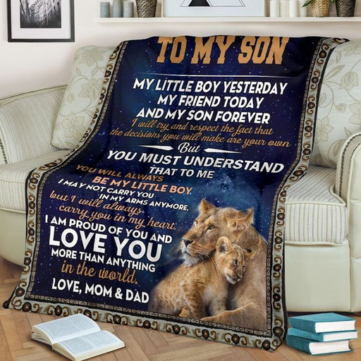 Blanketify To My Son My Little Boy Yesterday My Friend Today Lions Galaxy Blanket Gift For Son From Mom,Birthday Gift Home Decor Bedding Couch Sofa Soft and Comfy Cozy 1620981023391.jpg