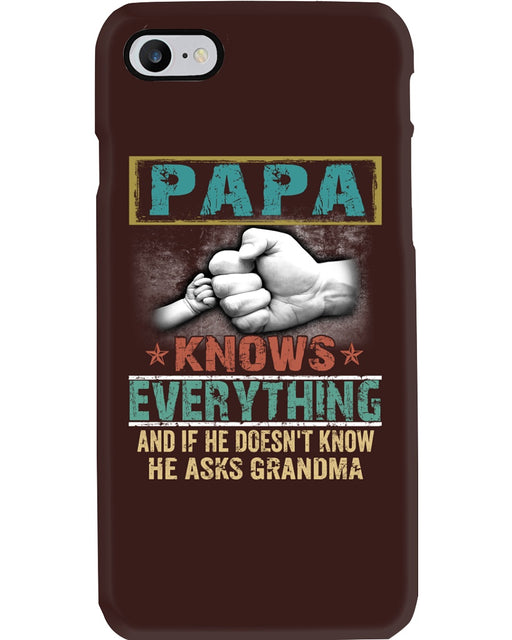Papa Knows Everything - Hand Phone Case 1621356071668.jpg